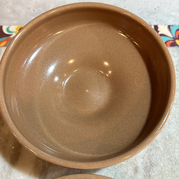 Set of 2 1940-50s Russel Wright Dessert / Fruit / Sauce Bowls nutmeg color - Picture 3 of 6